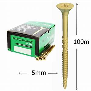 Gold 100mm performance wood screws with box