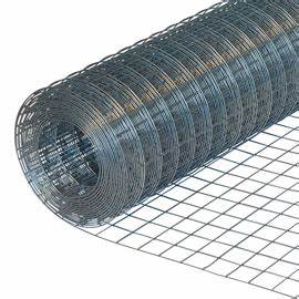 Rolled galvanised wire mesh beside unrolled grid section