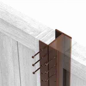 Brown metal trim profile fixed to wall corner