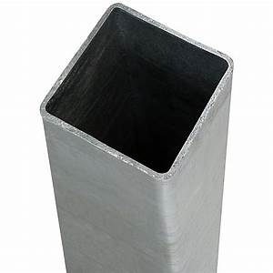Close-up of square hollow aluminium tube