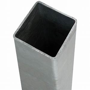 Close-up of hollow square aluminium tube