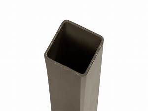 Close-up of a square hollow metal tube