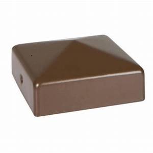 Brown rectangular plastic furniture foot or protective cap