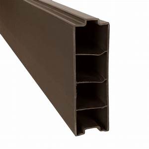 Brown hollow composite decking board edge profile