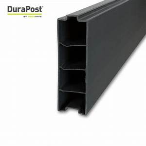 Black DuraPost composite fence post section