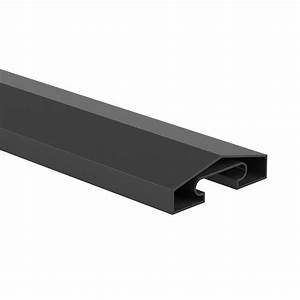Black aluminium sliding door track profile